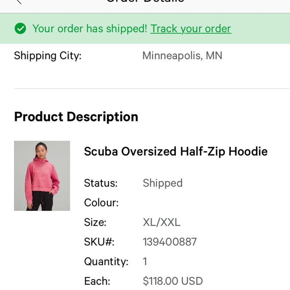 Scuba half zip hoodie pink blossom
